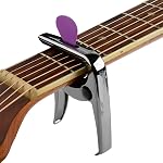 Geekria 3IN1 Guitare Capo, Zinc Alliy Metal Capo pour guitares acoustiques et électriques, Ukulele, Mandolin, Accessoires pour guitare classique (Rose Gold)