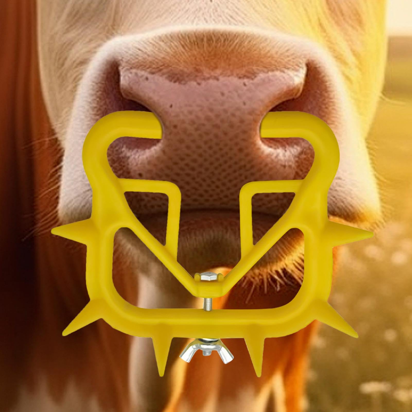 Anello al naso per lo svezzamento del vitello, svezzamento del vitello con di naso di mucca - 10 pezzi Anello per naso per bestiame Vitello Mucca Svezzatore per bestiame,Svezzamento per vitelli Quiet