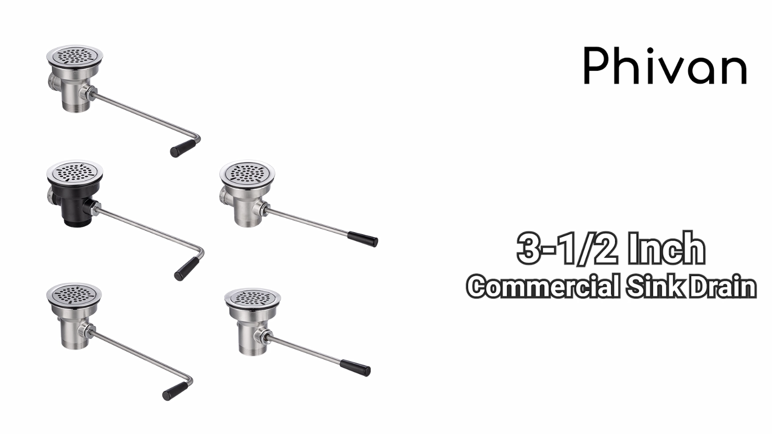 Válvula de drenaje para fregadero comercial 3.5 pulg miniatura 7