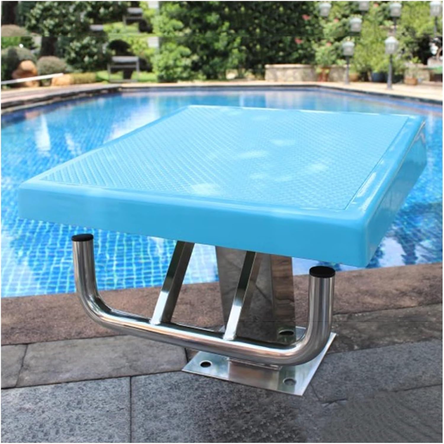 Non-Slip Stainless Steel Diving Board Platform for Swimming Pools, Inclined Training & Competition Diving Board for Private Pools, Durable & Safe Diving Equipment