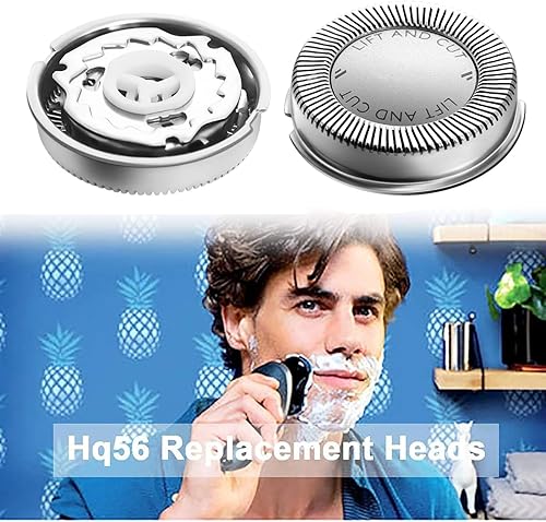 Miniatura 2 de Poweka HQ56 - Cabezales de afeitadora de repuesto compatibles con Philipss Norelcos HQ55 HQ56 HQ3 HQ4 HQ6