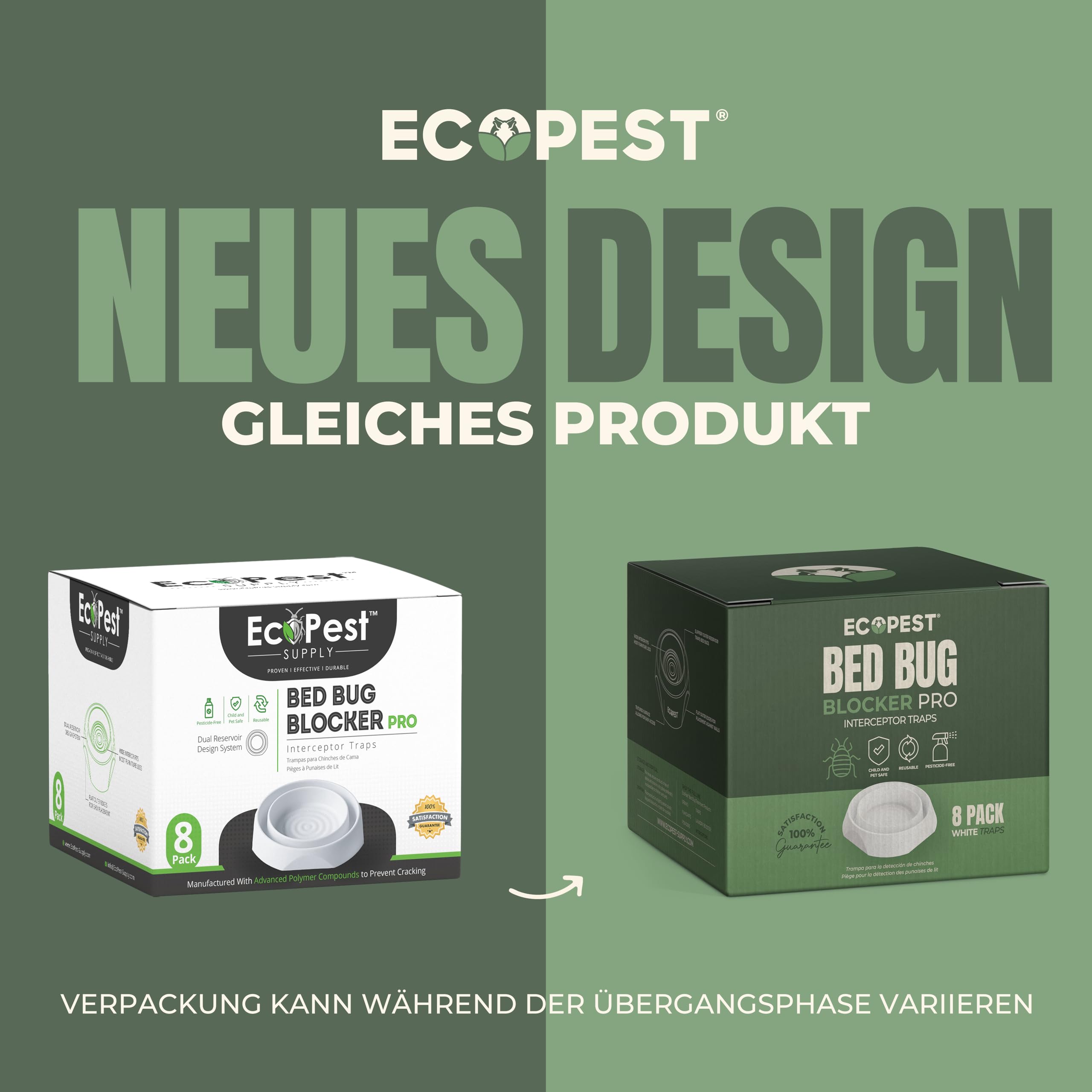 Bettwanzen Detektor – 12er Pack | Bettwanzenfalle Bed Bug Blocker (Pro) | Bettwanzen Test (Weiß) | Insektenfalle, Wanzen Monitor und Detektor für Bettbeine