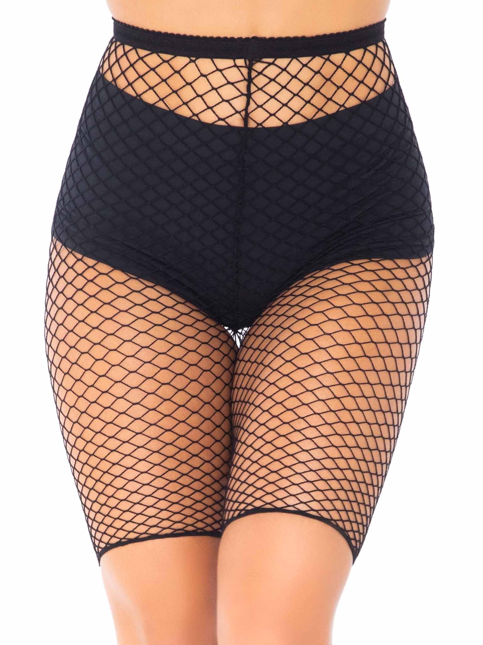 Leg Avenue Women's 8882-00122 Industrial Net Biker Shorts, O/S, Black Adult Sized Costumes, One