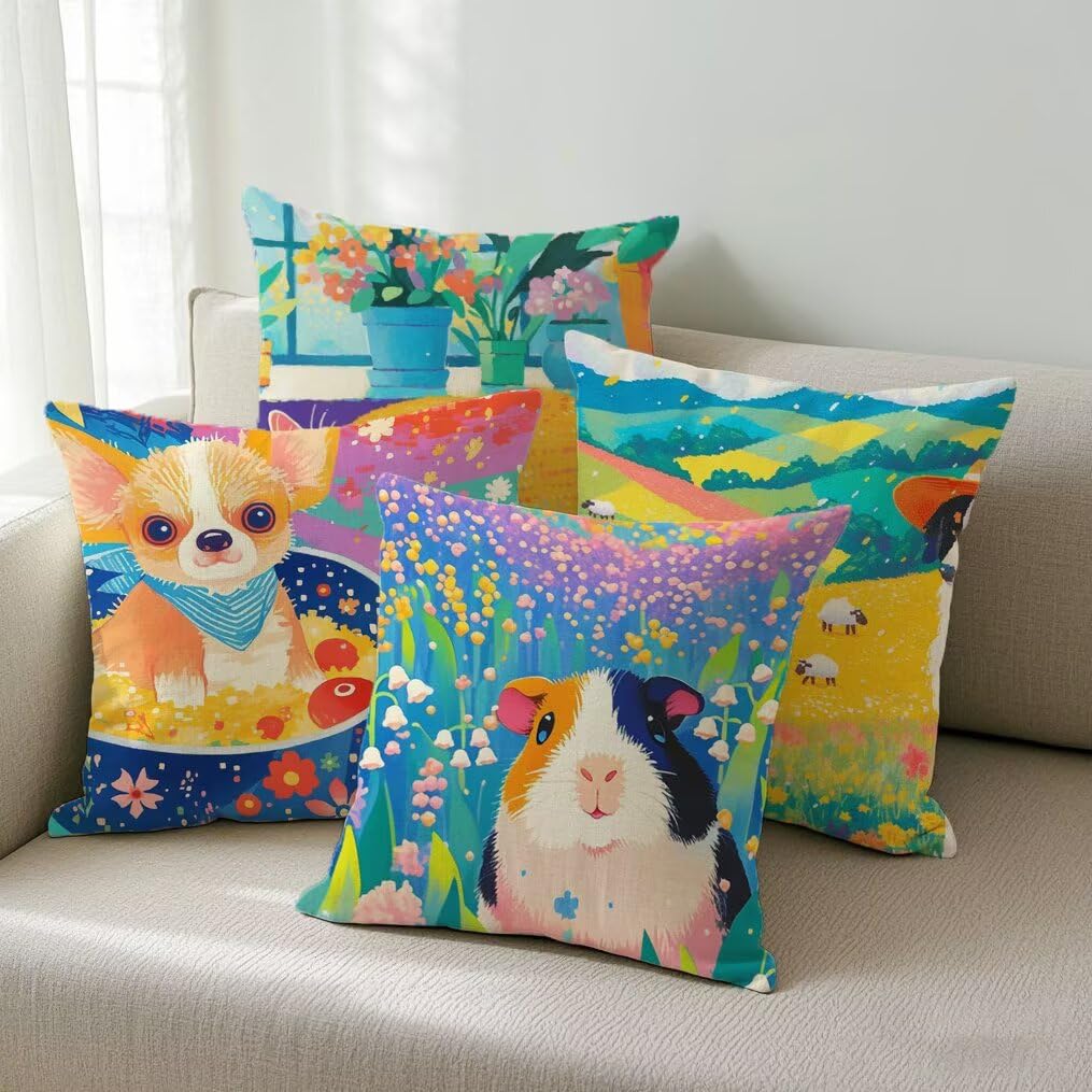 Housse de coussin 35x35cm imperméable en lin avec fermeture éclair
