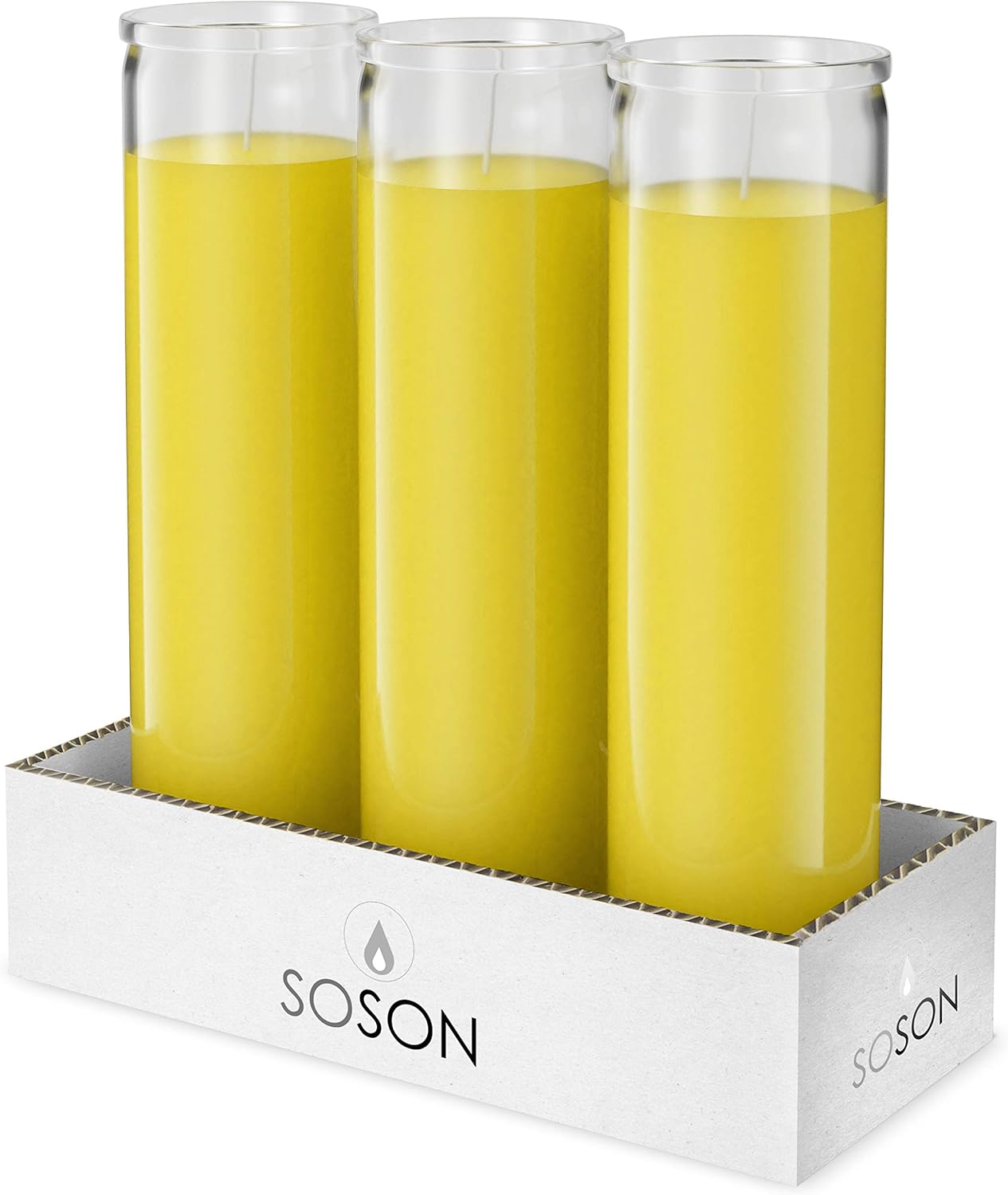 Simply Soson 2x8 Yellow Candles Spell Candles Pillar Candles
