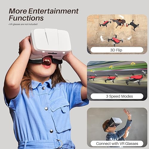 Miniatura 6 de X300C Mini Drone con cámara 720P HD FPV, cuadricóptero RC plegable, retención de altitud, giro 3D, modo sin cabeza, control de gravedad y 2