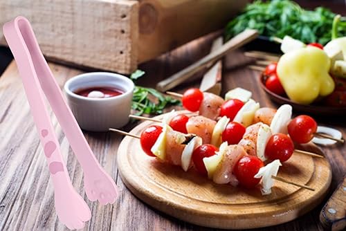 Miniatura 7 de Pinzas de cocina de silicona de 7 y 9.5 pulgadas, lindas pinzas con forma de pata de gato, pinzas de cocina para cocinar, barbacoa, parrilla,