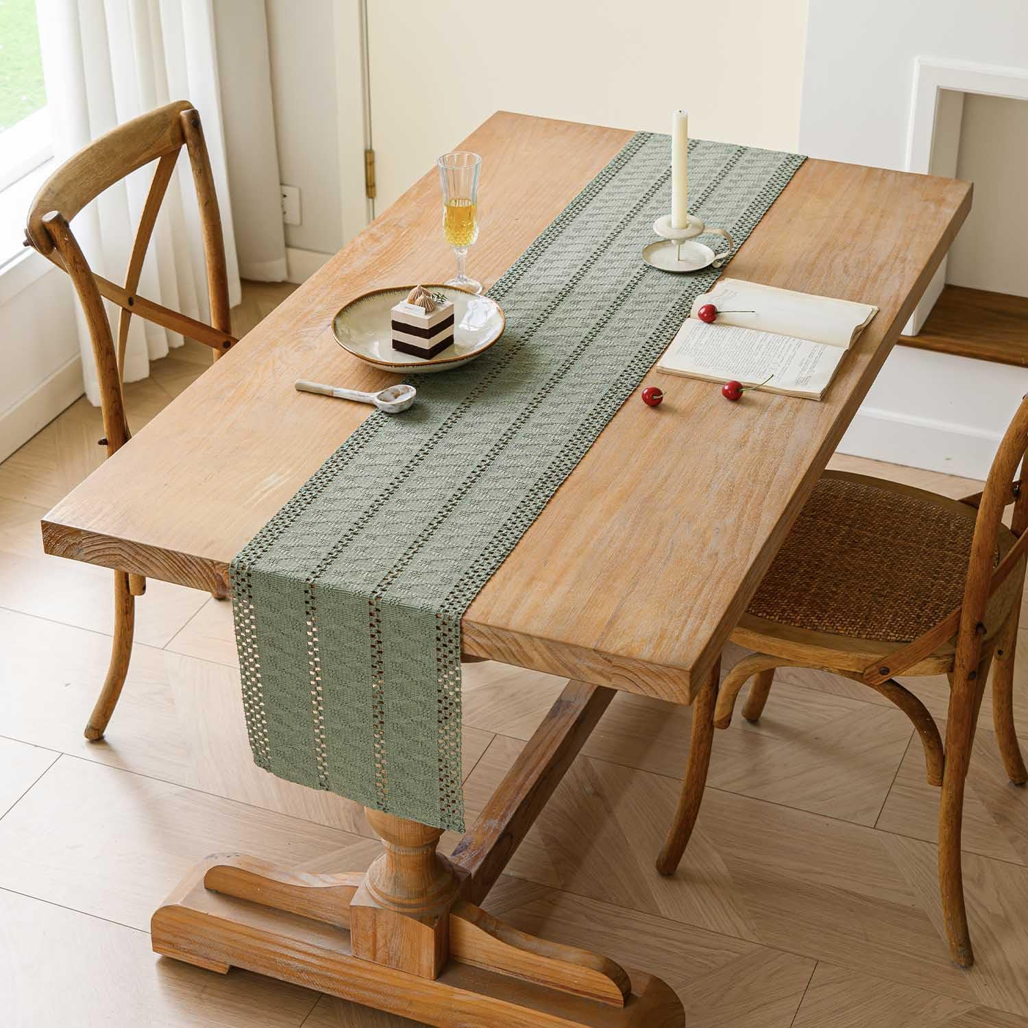 Avalune Chemin De Table Jaune Boho Centre De Table Ferme Moderne Petite Decoration Table Nappe Macramé Coton Lin Campagnard Chemin De Table Cuisine Vacances Mariage Fête Anniversaire Décor 30x180 Cm