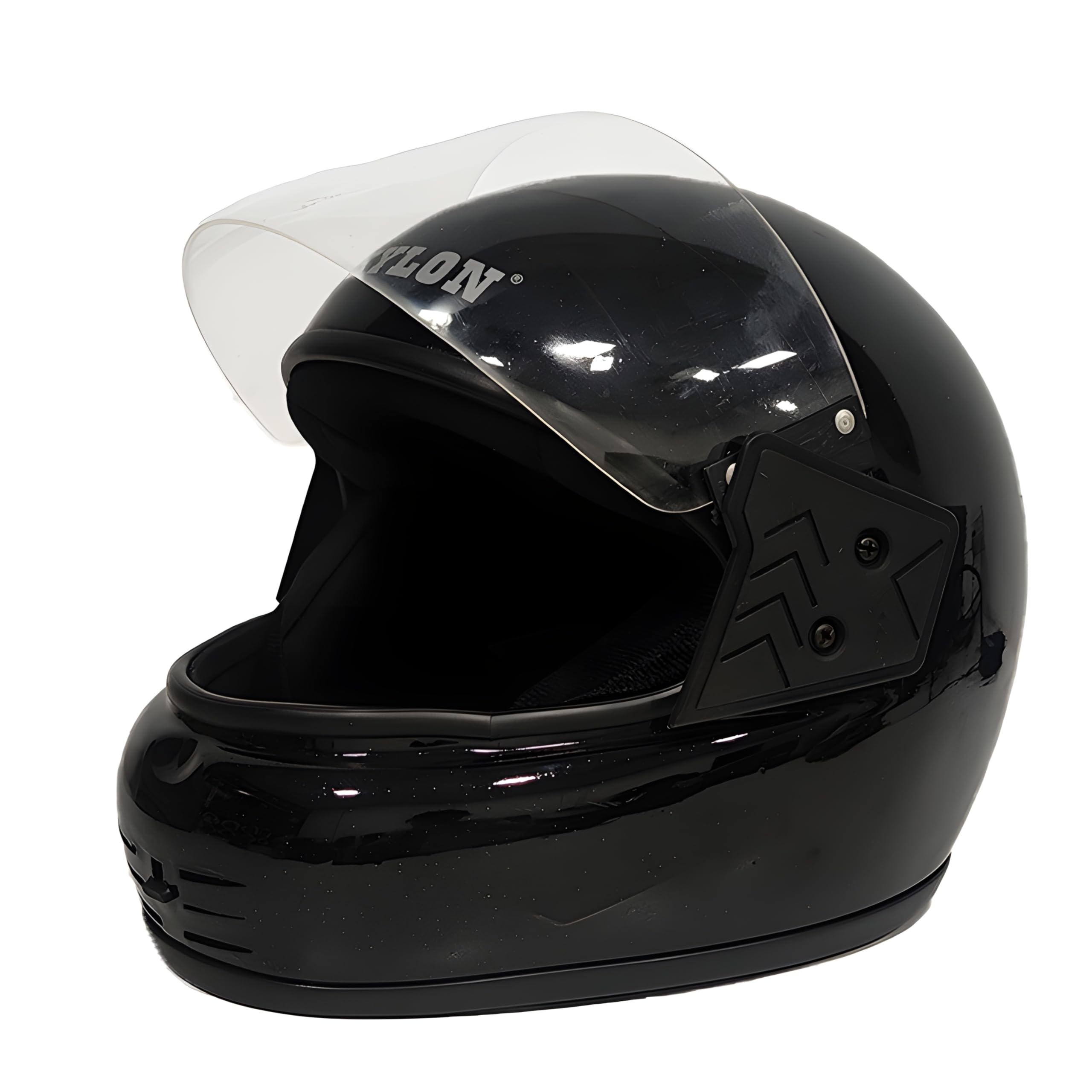 TRONC Zigma Pl Full Face ISI Certified Helmet with Scratch Resistant Visor #RIDEBOLD (Black)