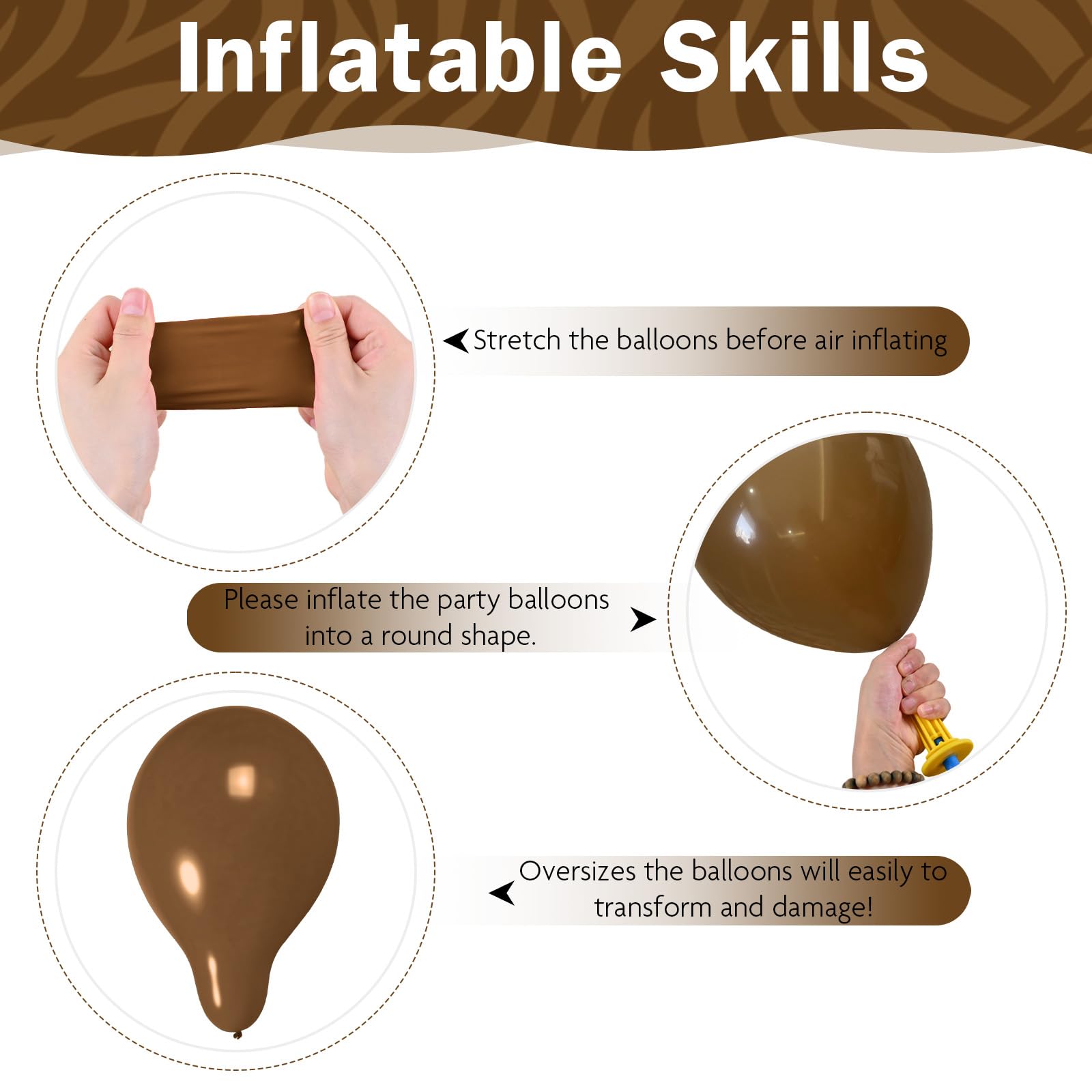 HILAVO Braunes Ballonbogen-Set, 45,7 cm, klare Luftballons, Brauntöne, Creme, dunkler Kaffee, Nude, Beige, Champagner, Gold, Konfetti-Ballons für Thanksgiving, Herbst, Boho, Kuh, Rodeo, Babyparty