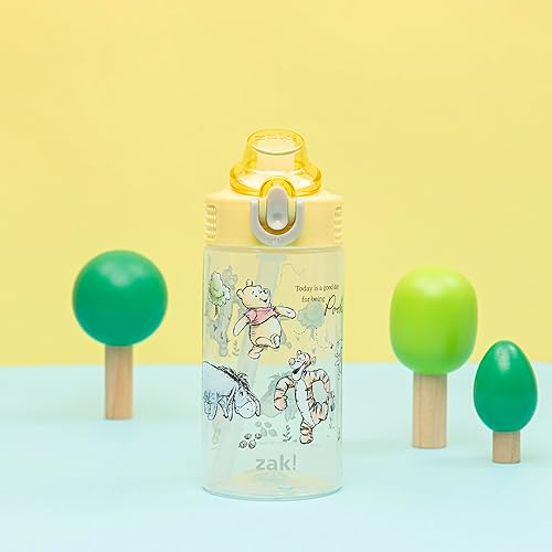 Miniatura 163 de Zak Designs Botella de agua de Paw Patrol, plástico sólido, 16 oz, pajilla, asa, cubierta de boquilla emergente contra fugas