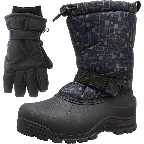 Frosty Kids Winter Snow Boots & Gloves Combo for Girls & Boys