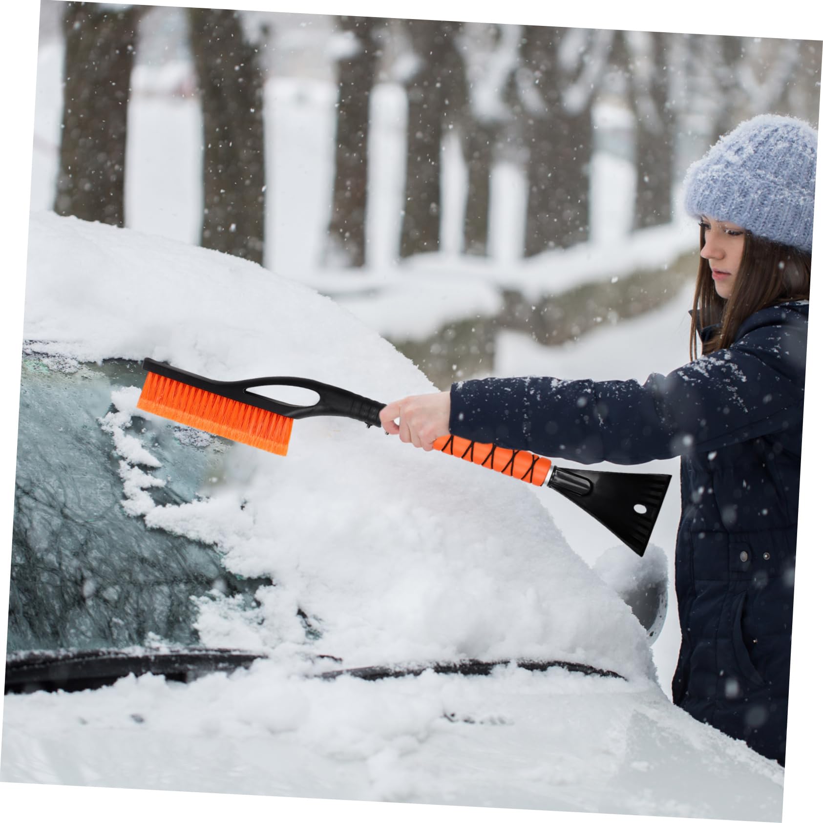 ABOOFAN 2pezzi Raschietto per Neve Resistente per Parabrezza e Finestrini Auto Raschietto per Ghiaccio Estensibile Dispositivo per Rimozione della Neve