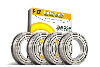4 Pack - FR168-ZZC 1/4 x 3/8 x 1/8 inch Flanged Ball Bearing #BWK168F-ZZ