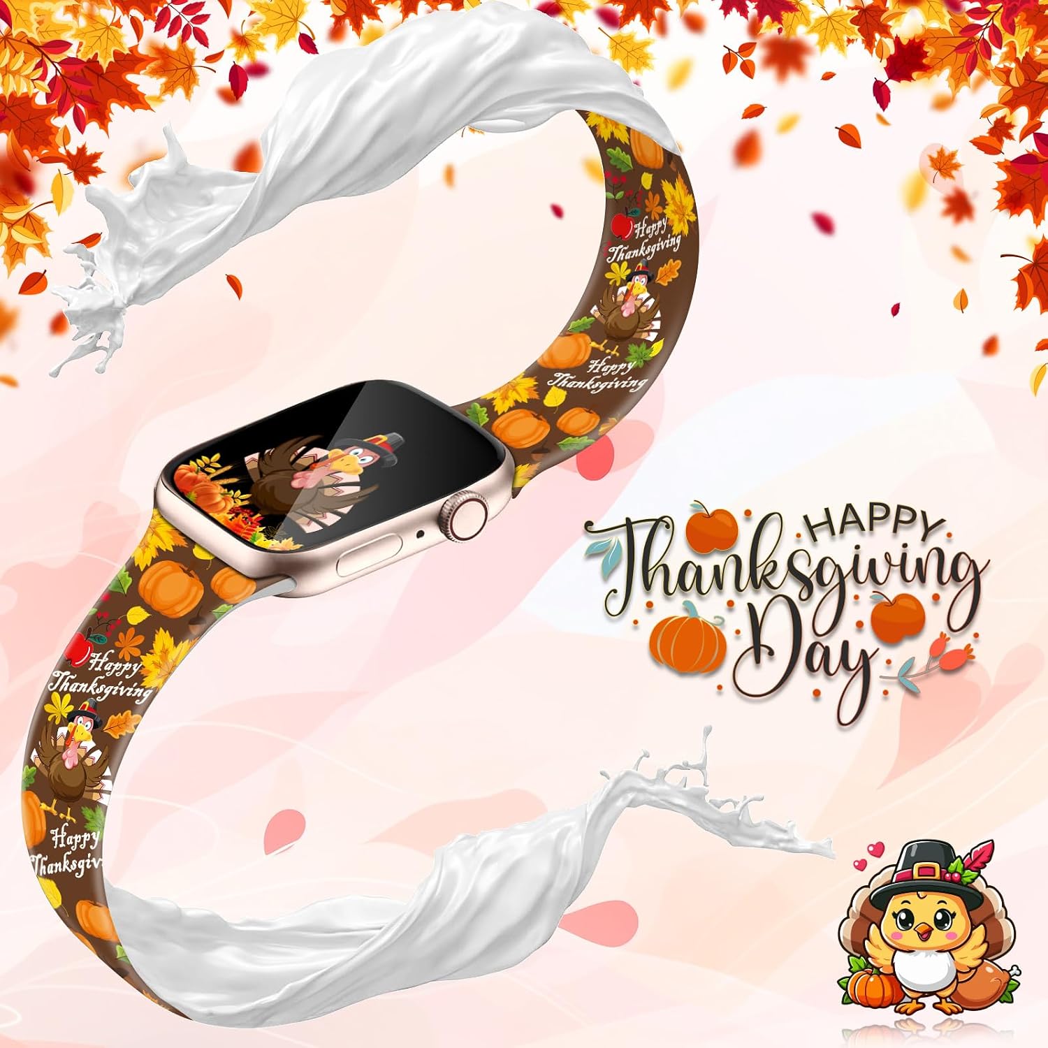 Christmas Fall Halloween Watch Band for Apple Watch 38-49mm Series 1-11 SE image 3