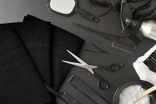 Miniatura 7 de Oakias Toallas de salón 100% algodón, paquete de 24 unidades, no resistentes a blanqueador, 16 x 27 pulgadas, toallas de mano a granel  Toallas de