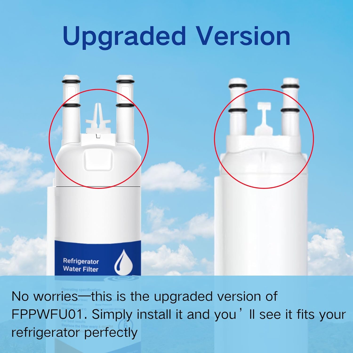 FPPWFU01 Water Filter Replacement, Compatible with EPPWFU01 PureAdvantage PWF-1 PurePour PWF-1 FPPWFU01 (3 Pack) - Packaging May Vary