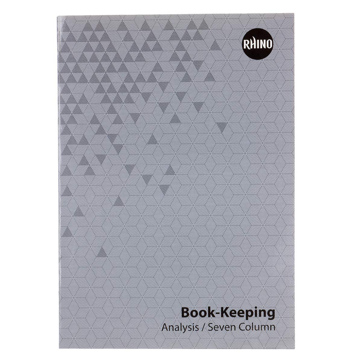 RHINO A4 Bookkeeping Book, Analysis/7-Column, Accounts & Ledger Book, 32-Page / 1-Pack, Office & Stationery Supplies