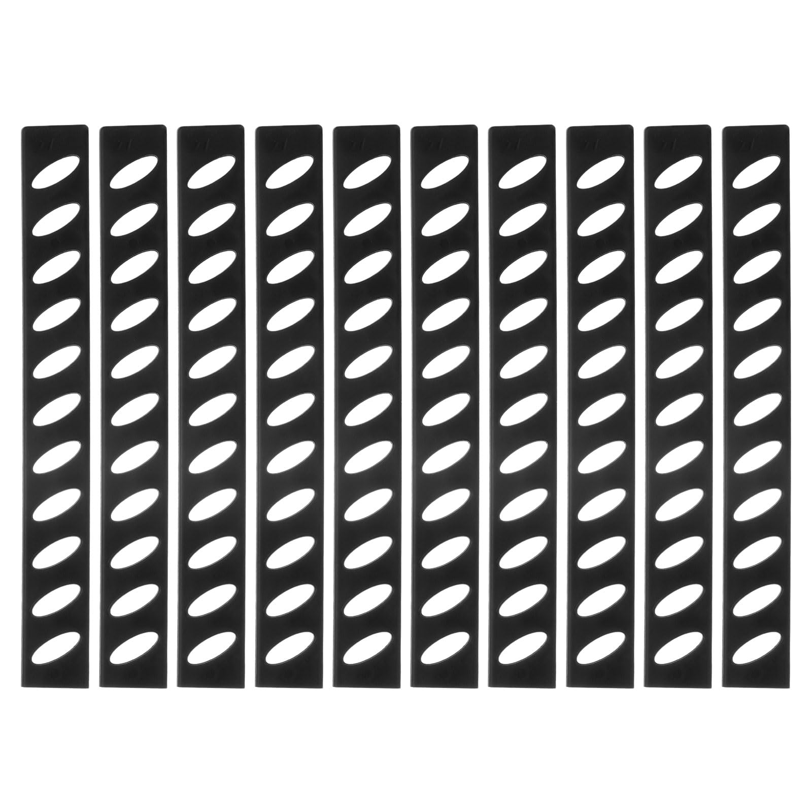 sourcing map 10Pcs Blade Edge Guards Knife Protector, 165x20x4.3mm Plastic Blade Edge Cover Sleeves Universal Knife Covers Sheath for Kitchen, Black