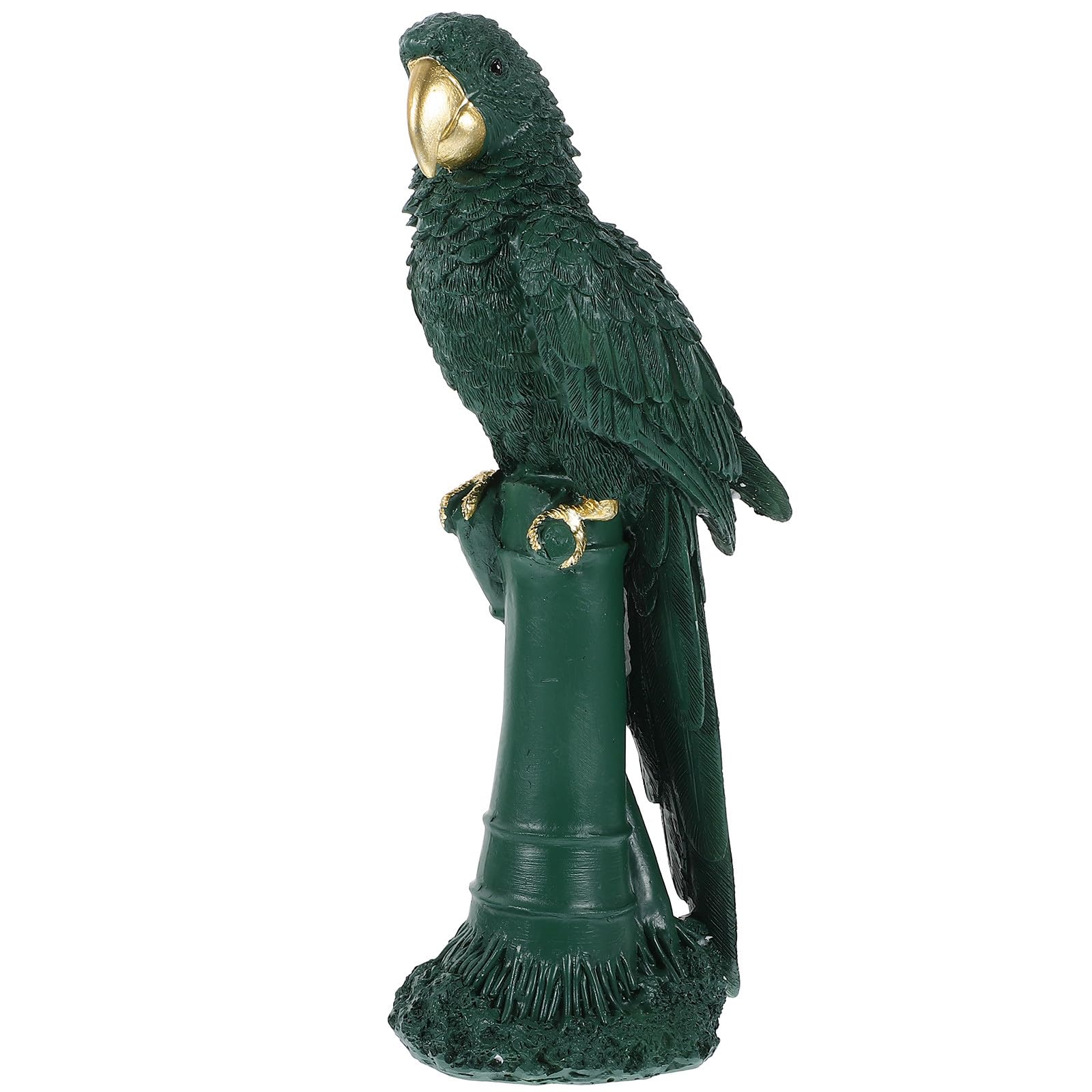 Décoration oiseaux pour salon et statue décorative intérieure perroquet vert