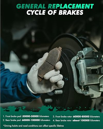 Miniatura 2 de SCITOO Kits de pastillas de freno semimetálicas D931 D932 delanteras y traseras para Ford para Crown Victoria 03-11, para Lincoln Town Car 03-11,