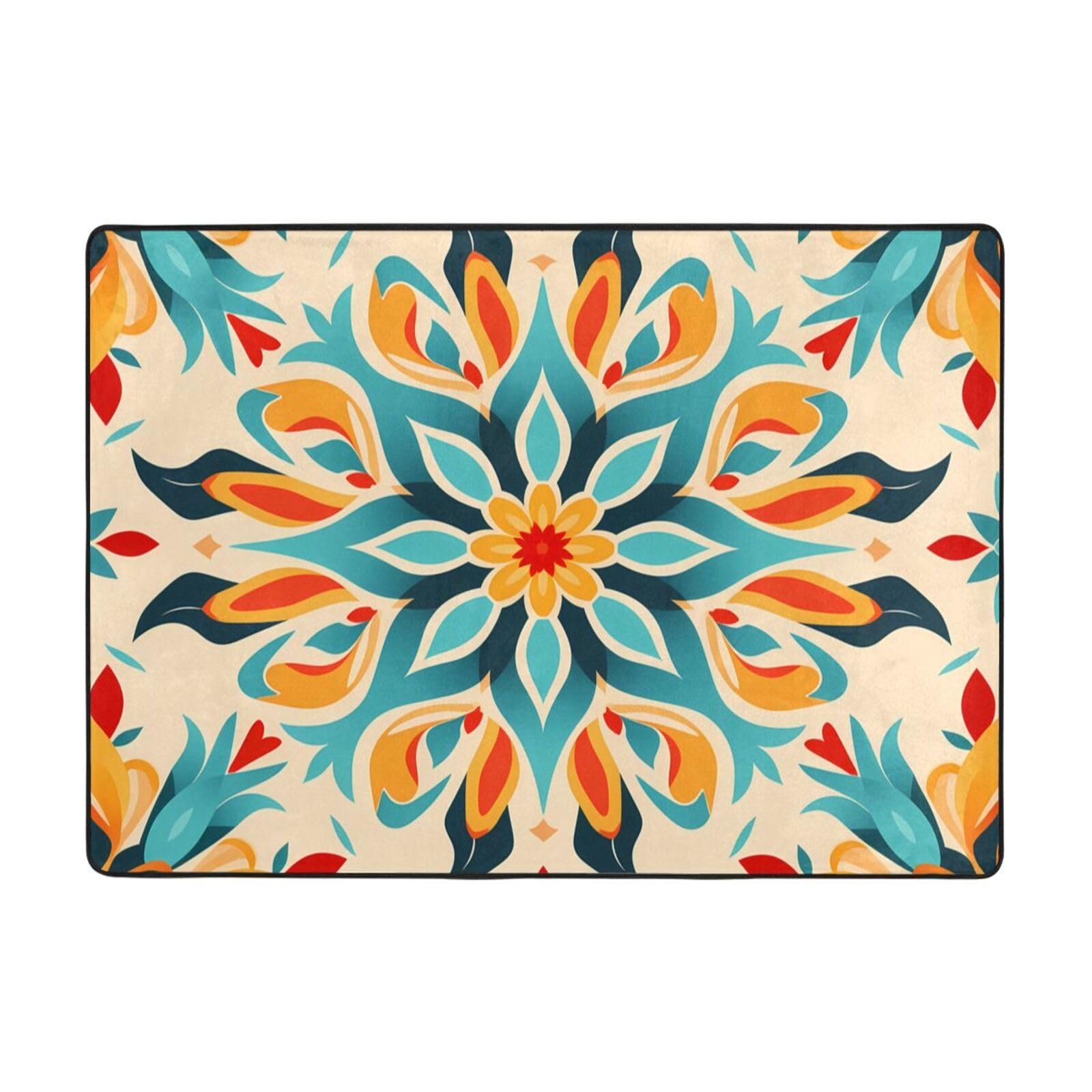 Tapis en flanelle à motif losanges grand format pour décoration de salon et chambre