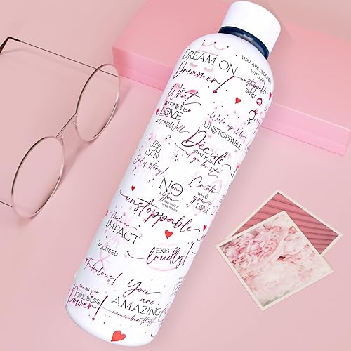 Miniatura 8 de Girl Power 247 Girl Boss - Botella de agua inspiradora de 24 onzas con citas motivacionales, botella de agua de acero inoxidable, regalos de viaje