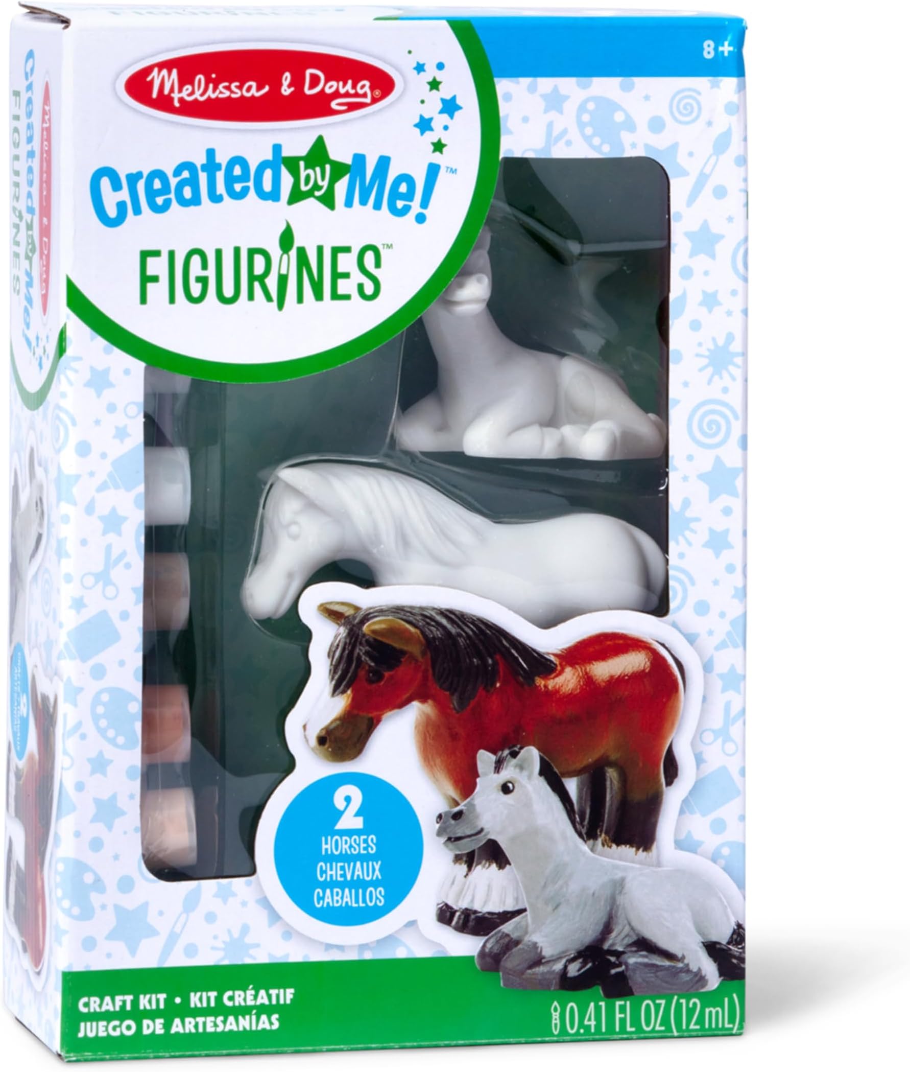 Created by Me! Horse Figurines Craft Kit (2 Resin Horses, 6 Paints, Paintbrush)