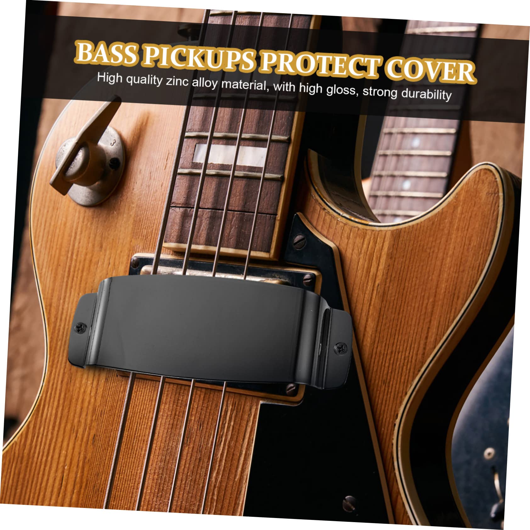 ifundom 1pc Bass Pickup Cover Zinc Alloy Bass Protective Cover Easy to Carry Store