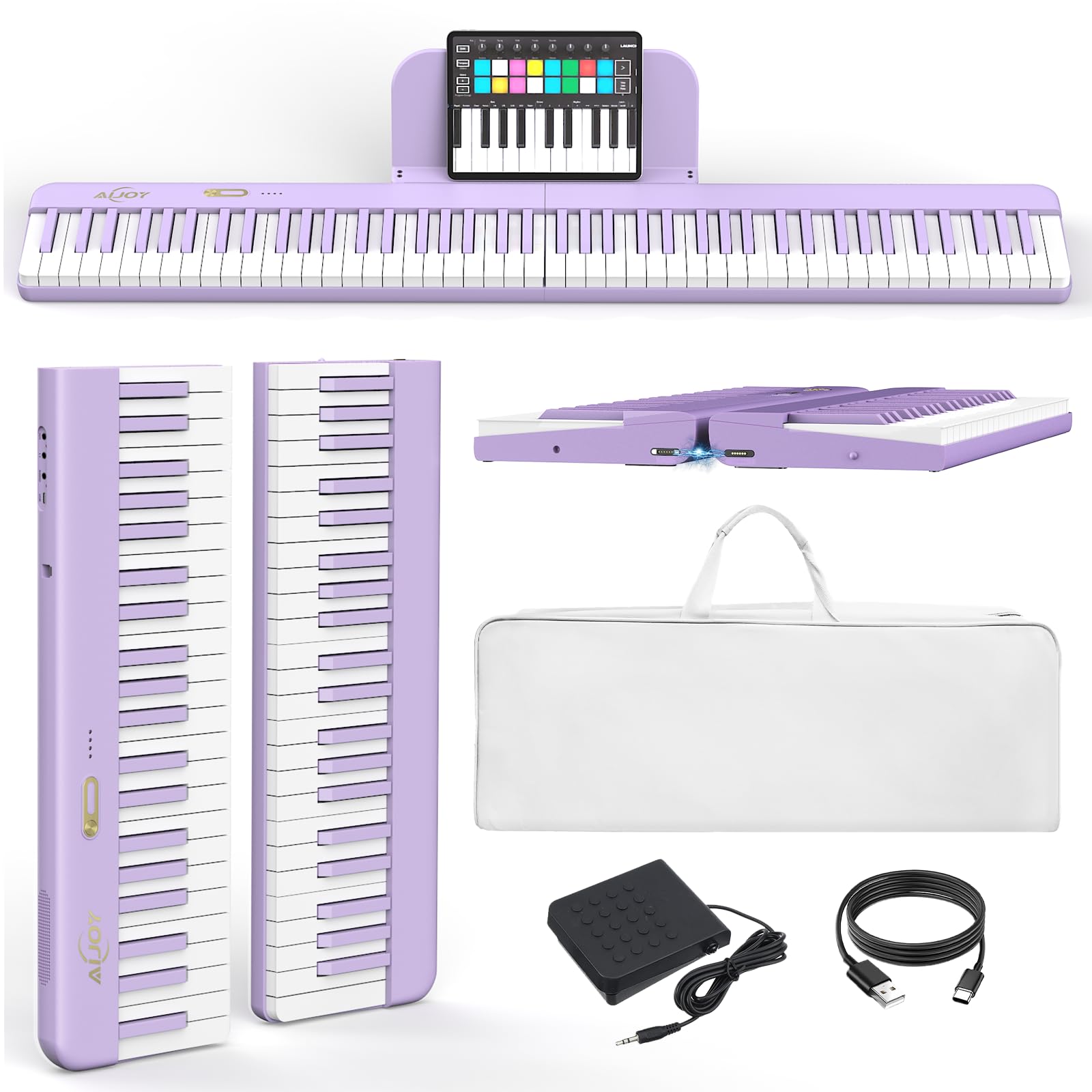 Amazon.com: AiJoy Piano Keyboard 88 Keys with Magnetic Connection