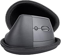 Vista 3 de co2CREA Estuche rígido de repuesto para ratón ergonómico vertical Logitech Lift (carcasa negra)