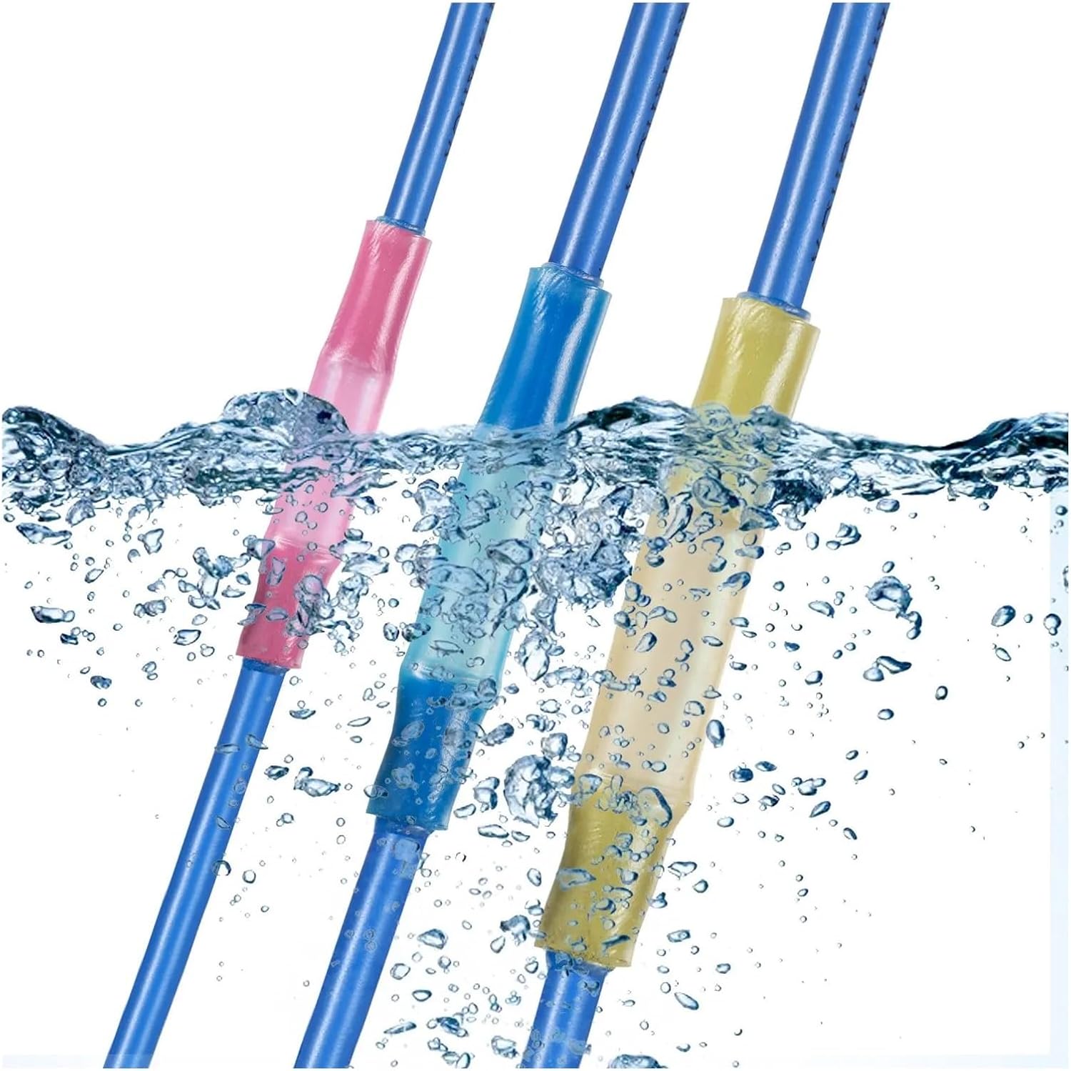 300PCS Heat Shrink Butt Connectors Insulated Crimping Terminals Electrical Splice Wire Cable Crimp Connector Kit VUQLDHAYZ