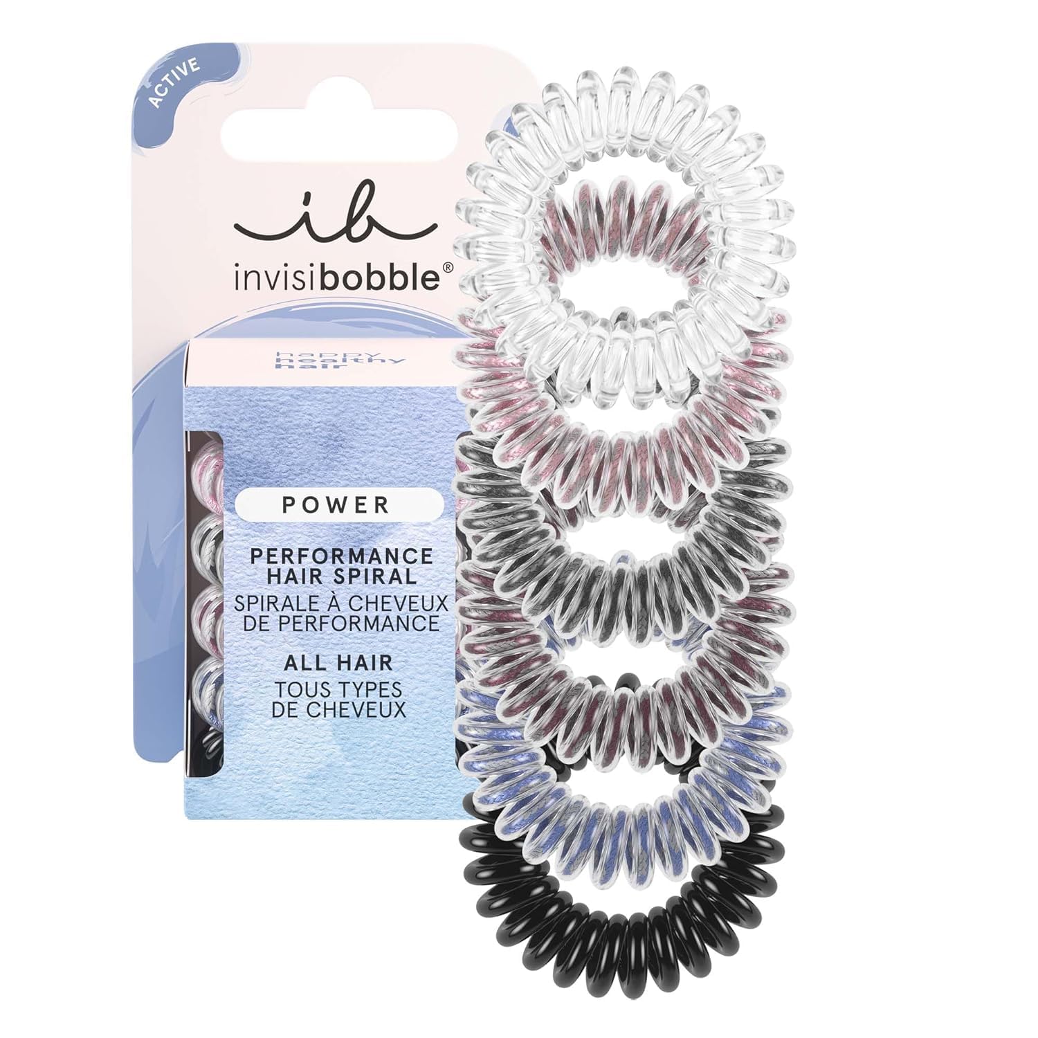 Invisibobble élastique cheveux spirale anti-trace pour une tenue forte et confortable