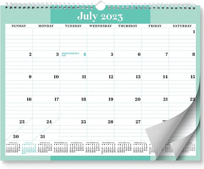 S&O Simply Mint Wall Calendar from July 2023December 2024 TearOff Monthly Calendar for your
