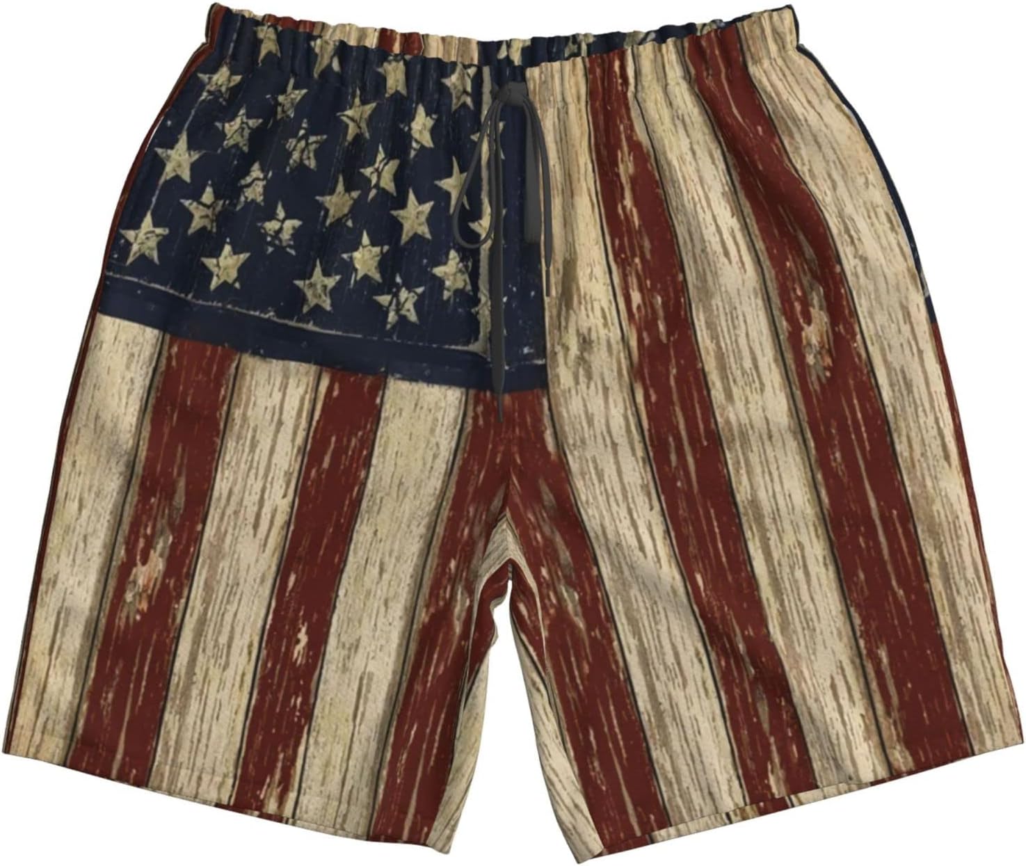Old Glory American Flag Men's Swim Trunks Board Swim Shorts Swimwear Bathing Suit Funny Men's Beach Shorts L