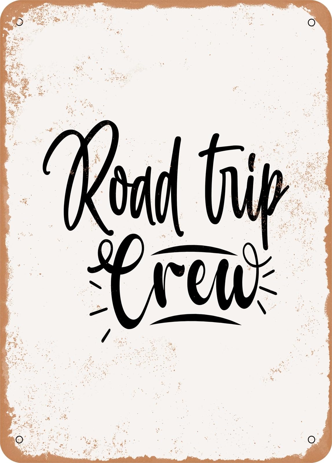 Miaomansenstore Metal Sign - Road Trip Crew - Vintage Look Home Decor