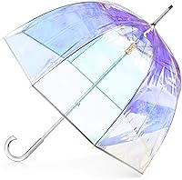 Vista 24 de Totes Adult Clear Bubble Umbrella with Dome Canopy and Lightweight Wind and Rain Protection Transparente