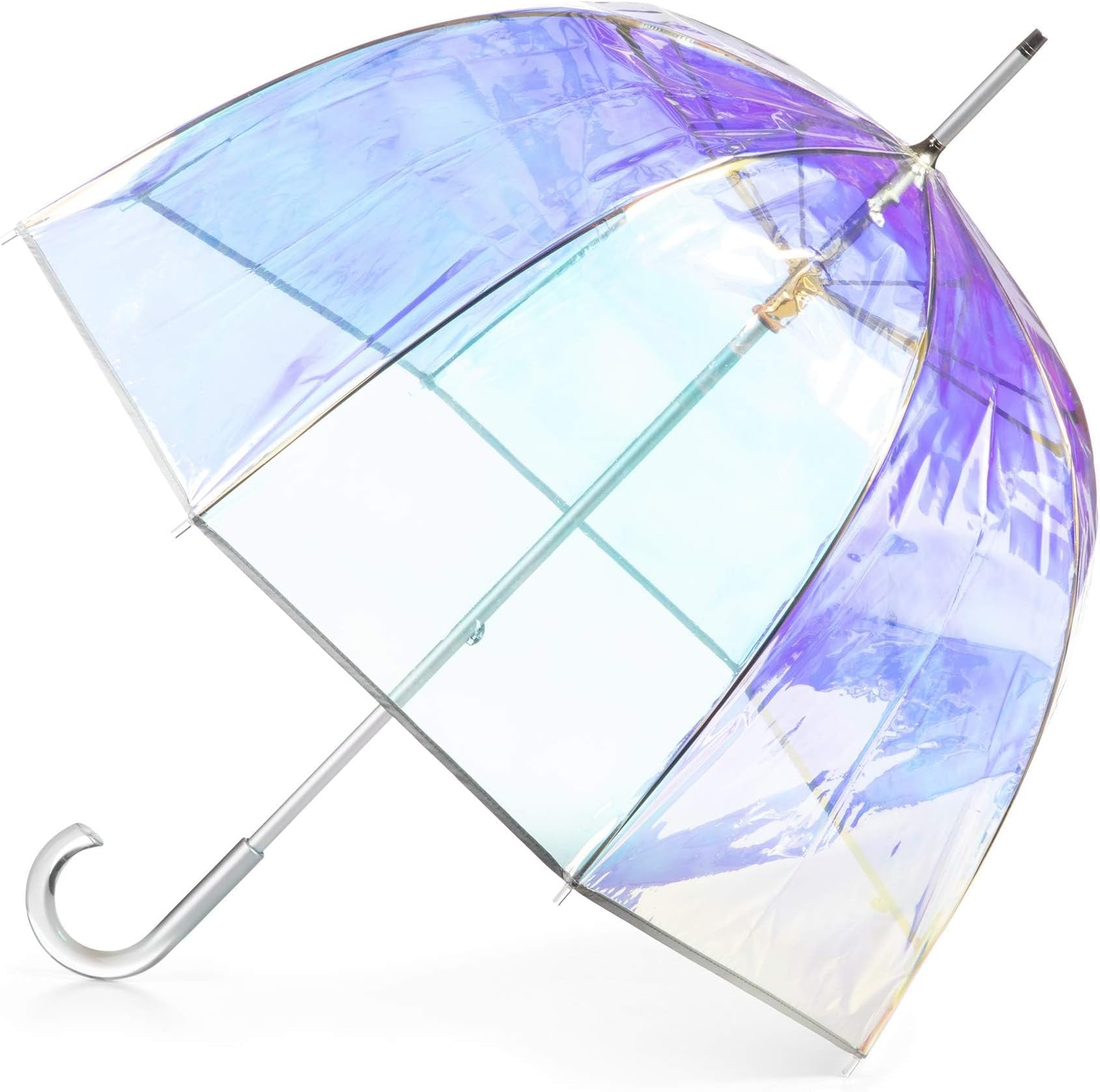 Womens and Mens Signature Clear Bubble Umbrella, Lightweight, Manual, Rainproof and Windproof