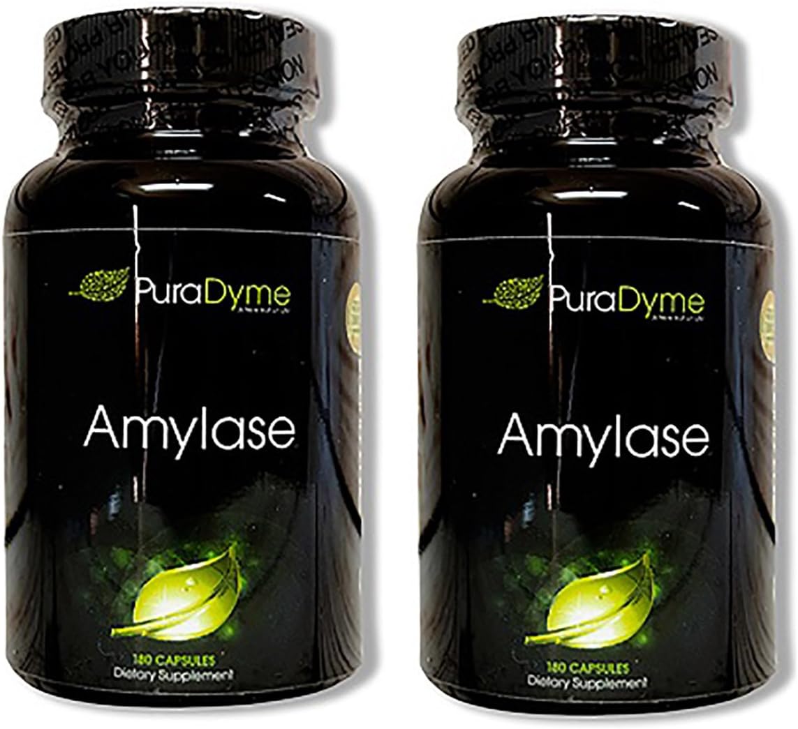 PuraDyme Amylase, 180 Capsules 2 Pack