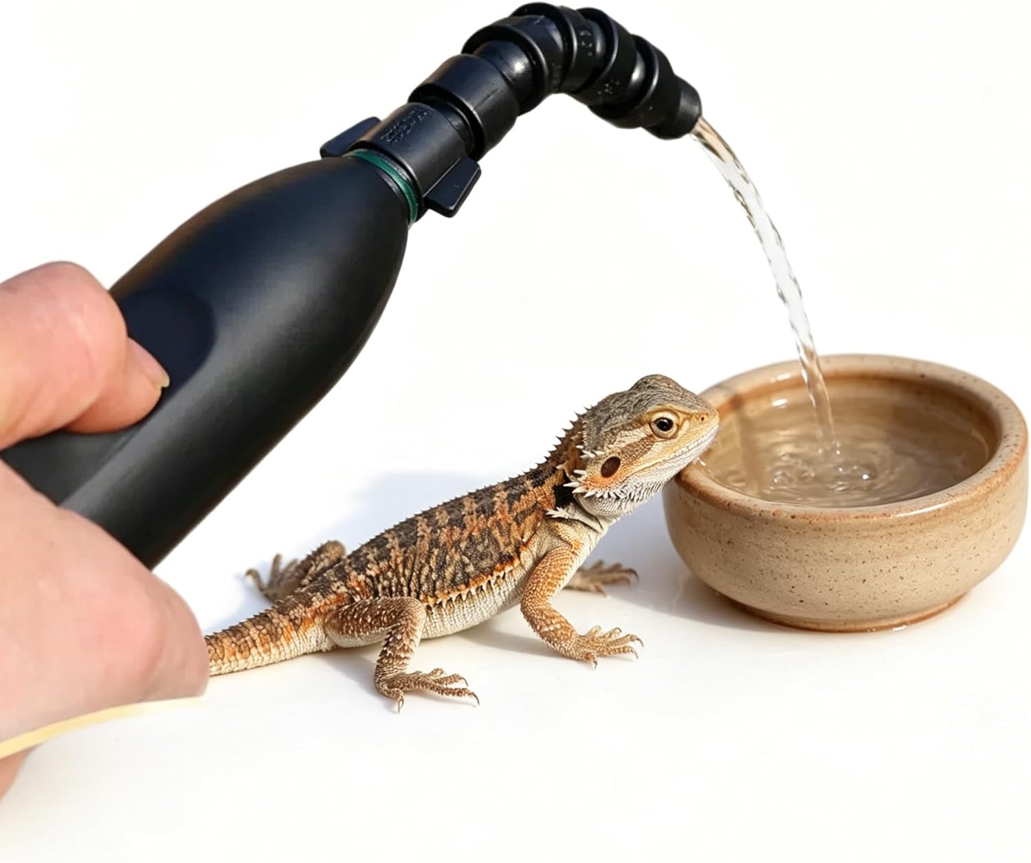 Electric Spray Bottle for Reptiles, Pet Spray Mister with 360° Universal Joint Nozzle & 3 Spray Modes for Terrarium Humidifying, Watering & Rinsing, Ideal for Gecko Lizard Turtle Snake Frog (2in hose)