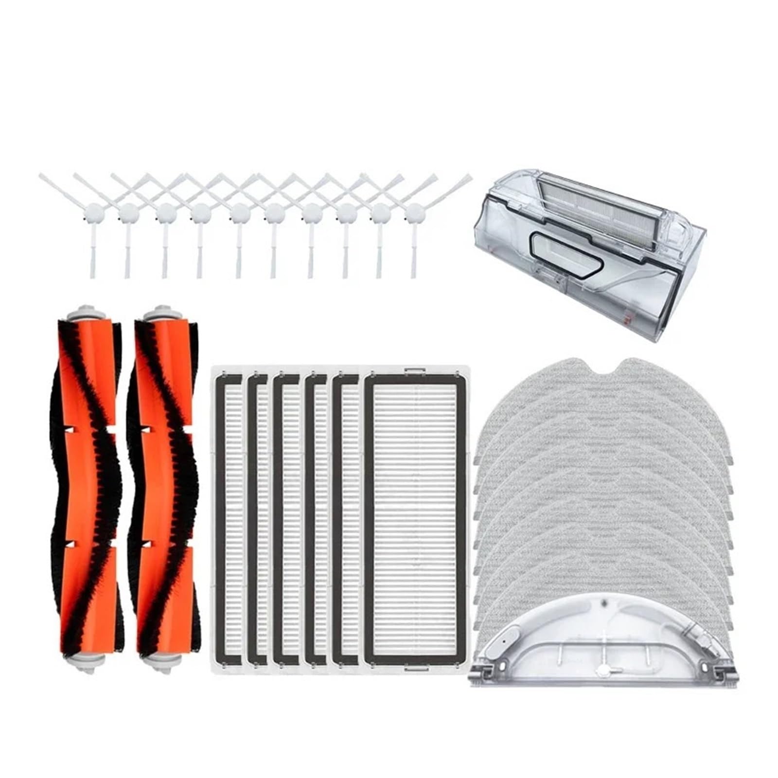 PORRSYDCD Robotic Vacuum Cleaner Accessories，Compatible With Mijia 1C 1T Mi Robot Vacuum Mop，Compatible With Dreame F9 Hepa Filter Main Side Brush Mop Cloth