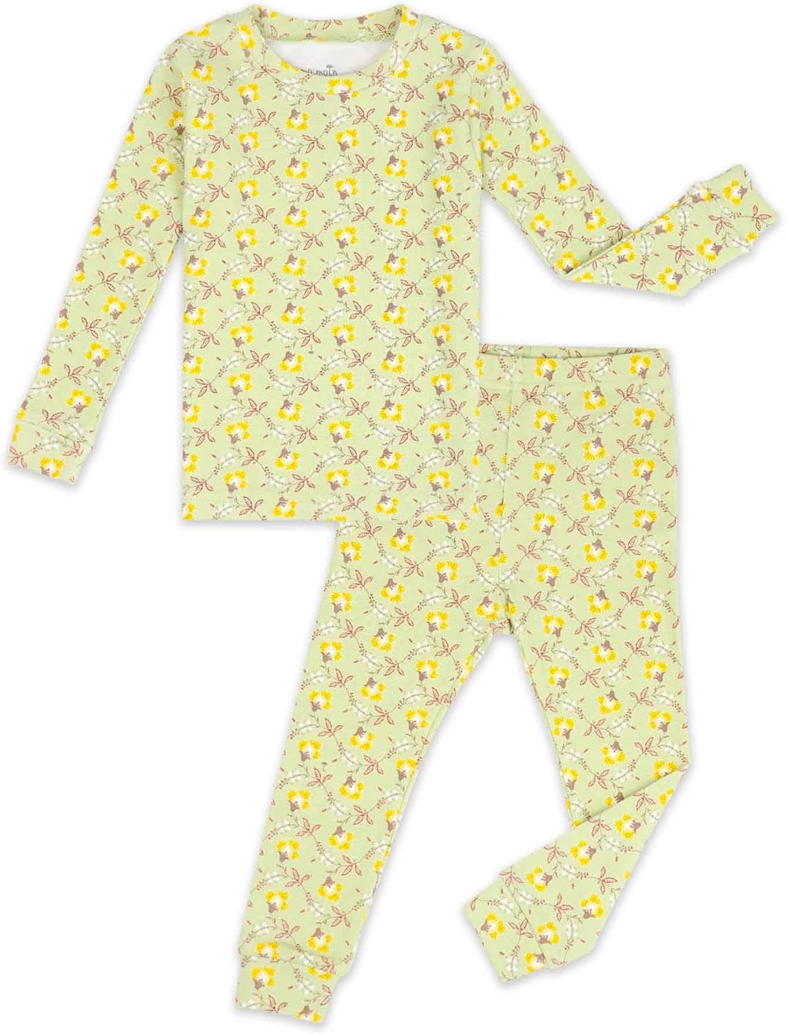 moimoln 6M-8Y Baby Toddler Girls Floral Modal Cotton Long Sleeve Pajamas