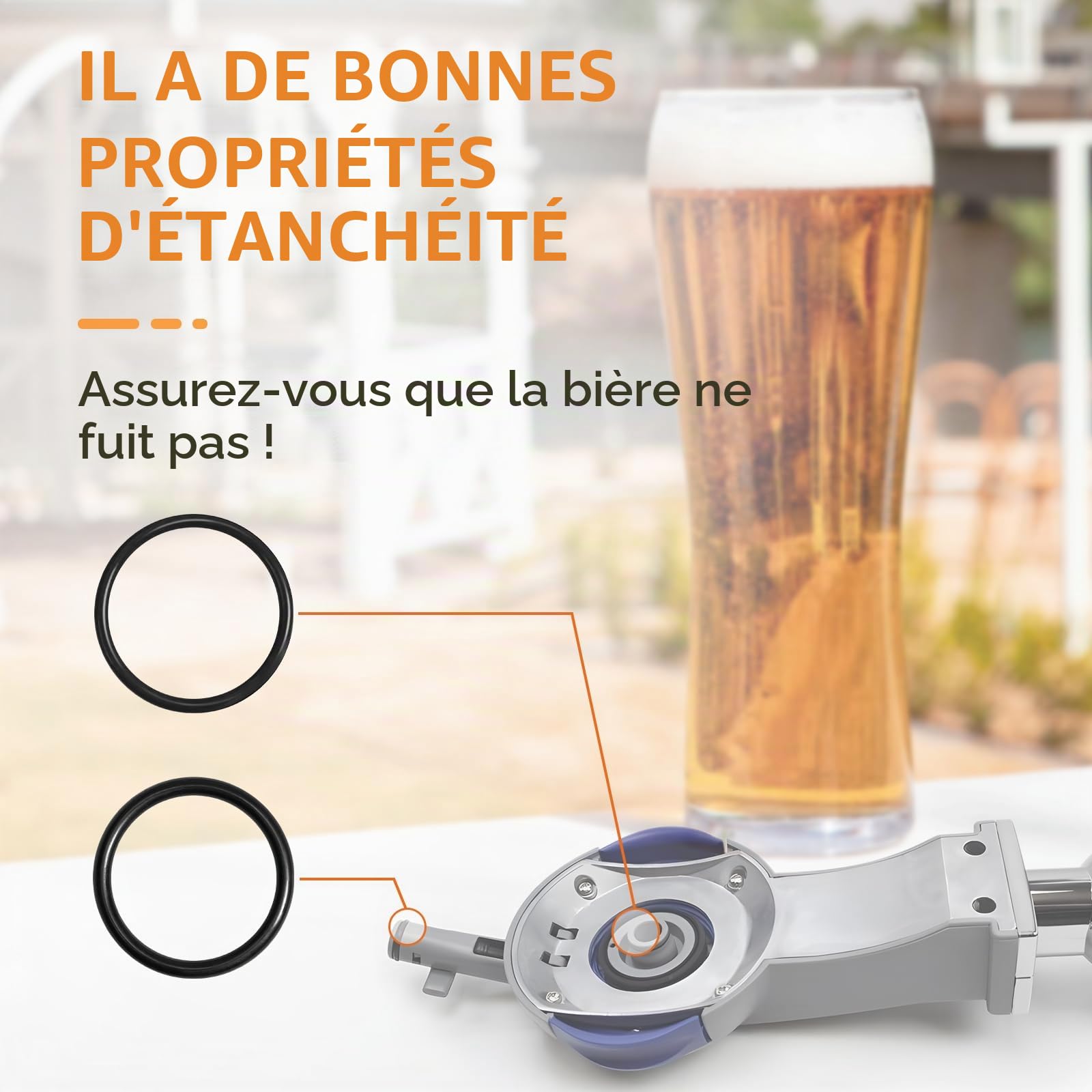 Joint torique pour Perfect Draft - Kit de joints pour tireuse a biere Perfectdraft Philips de remplacement compatibles avec Philips Perfect Draft HD3600, HD3610, HD3620, HD3720, Sûr et durable (4 PCS)