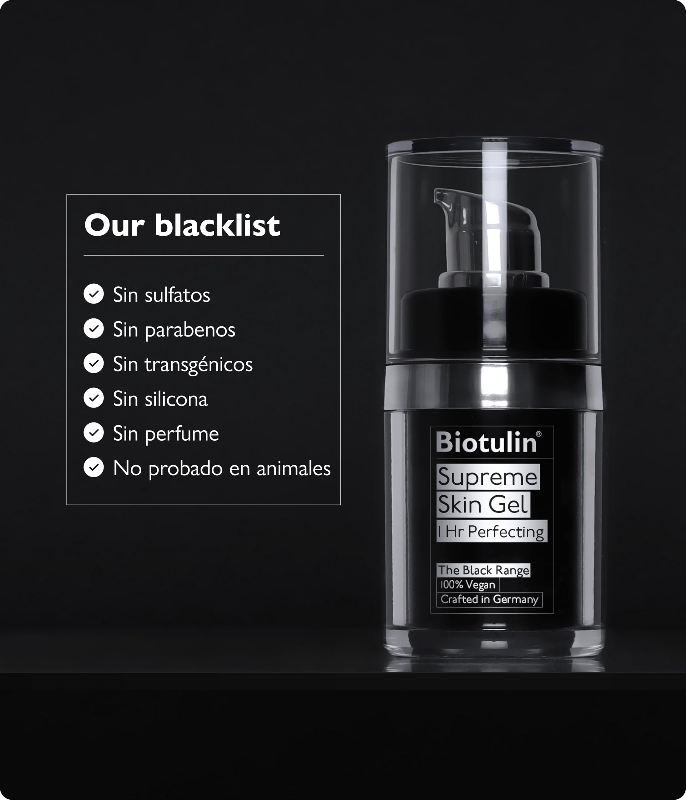 Biotulin - Supreme Skin Gel 15ml - Tratamiento hidratante antiarrugas con espilantol concentrado y ácido hialurónico - Piel lisa y tersa en menos de 1 hora