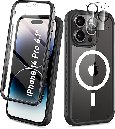 Miniatura 9 de Funda para iPhone 15 de cuerpo completo, protector de pantalla integrado, con protector de lente de cámara, [antiamarilleamiento], funda protectora
