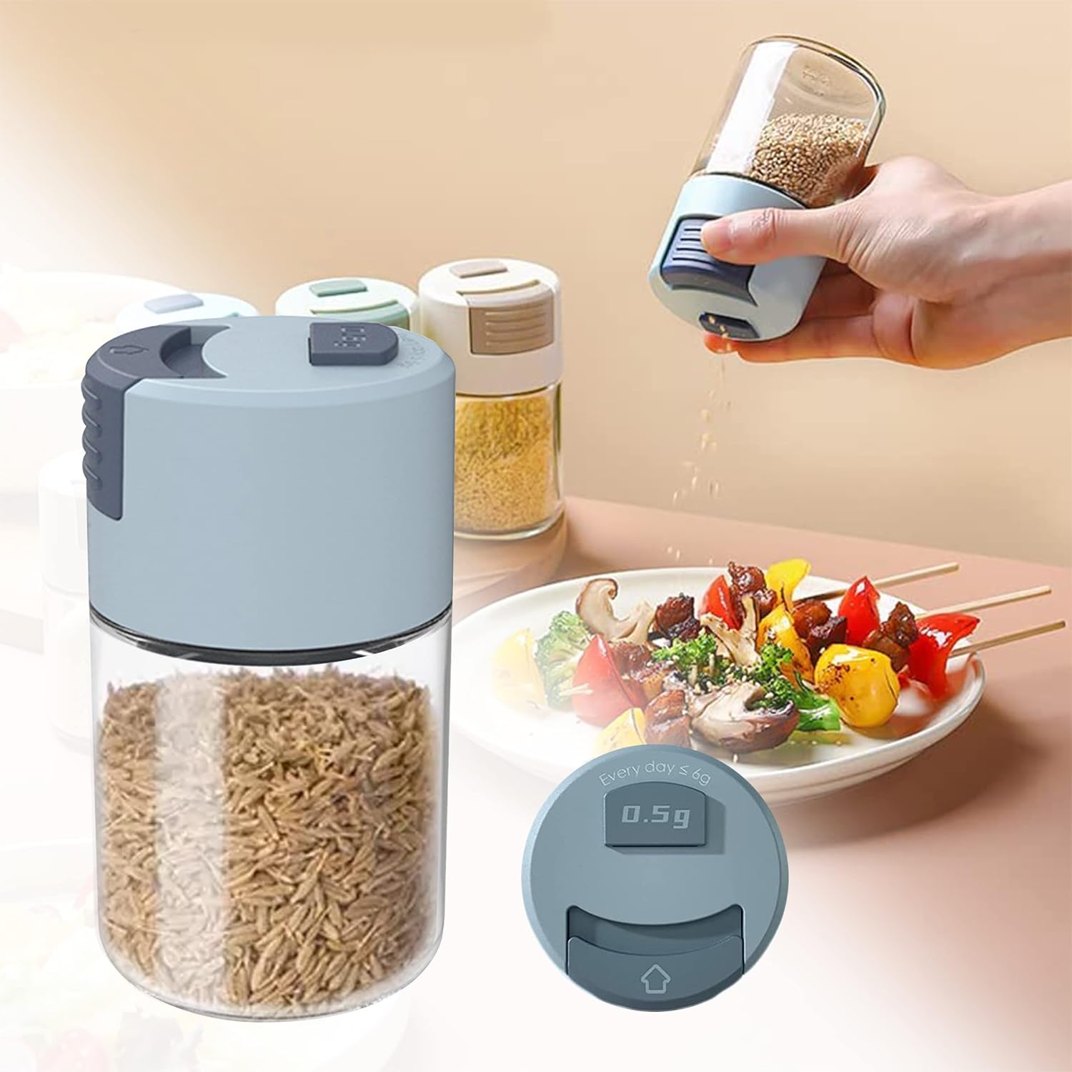 HURRISE salière poivrière de bouteille de vinaigre Ensemble de cruet de