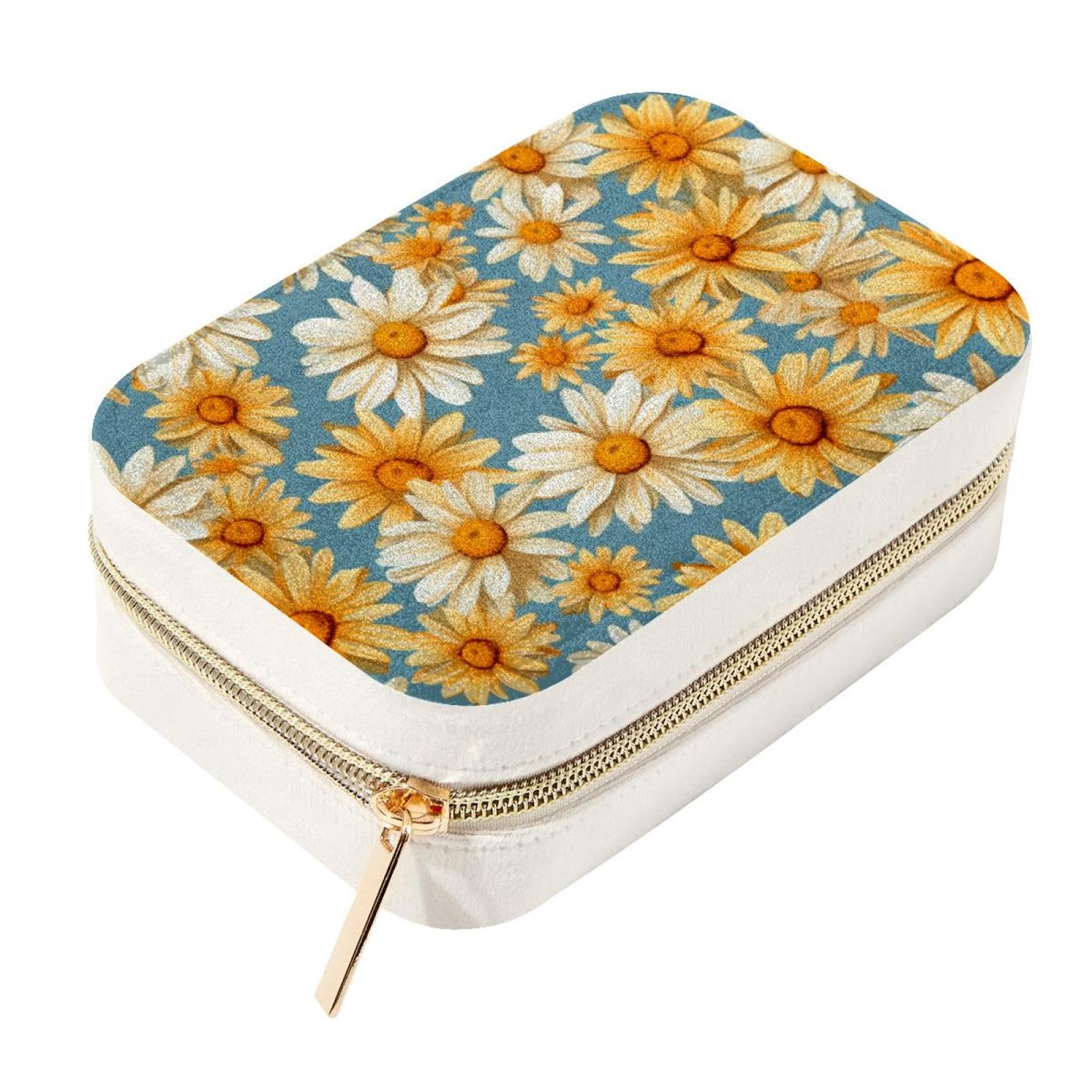 Boîte à bijoux en velours de prestige Daisy pour protéger vos bagues