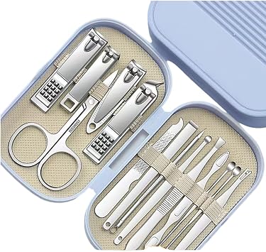 Complete Nail Care Kit Stainless Steel Nail Clippers Manicure Tool With Bag
