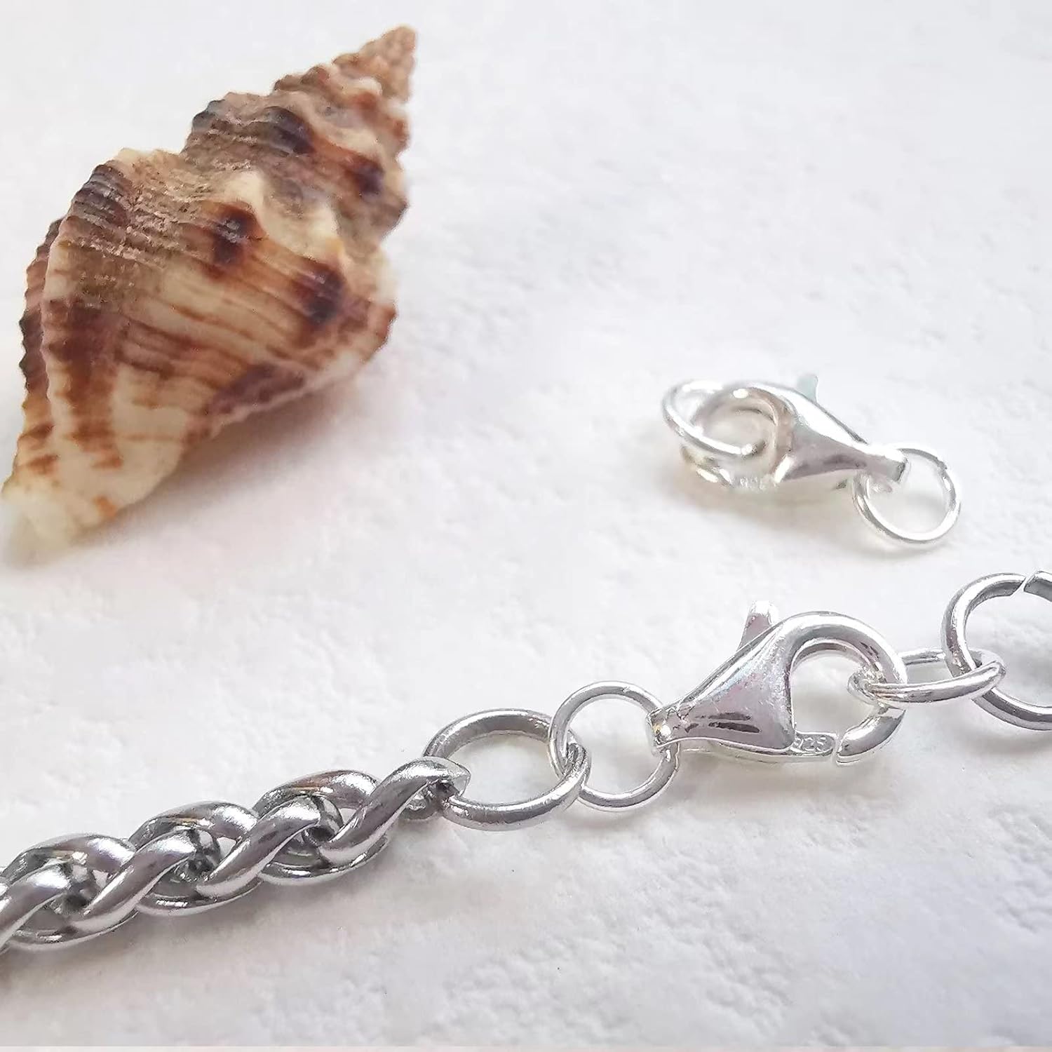 925 Sterling Silver Lobster Clasp with Closed Jump Rings,Necklace Clasps and Closures Lobster Claw Clasp Suitable for Jewelry Making Findings and Bracelets - Image 6