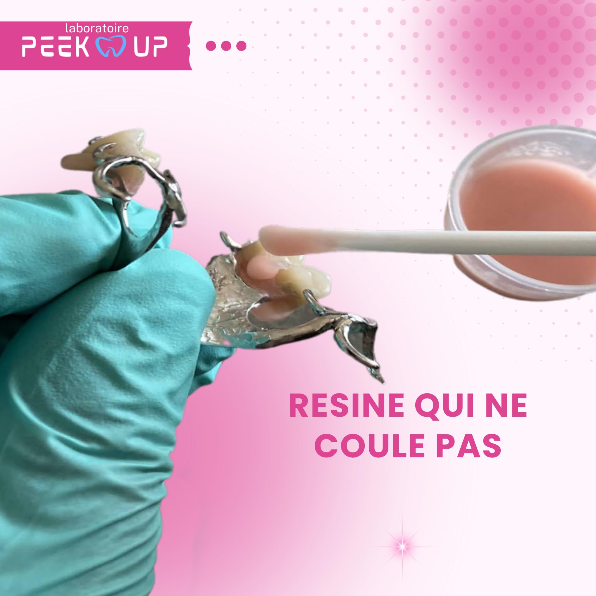 RESINE DENTAIRE KIT POUR 3 REPARATIONS, Réparez votre dentier cassé vous même, prédosé facile d'utilisation.